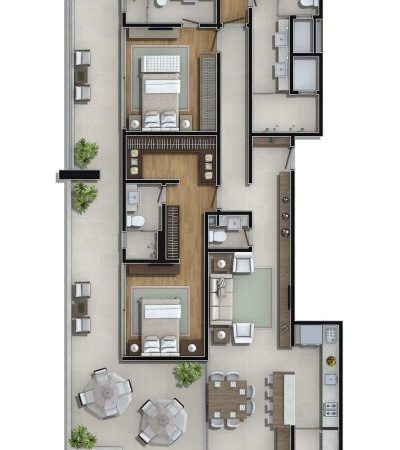Apartamento á venda no Palazzo Del Mare