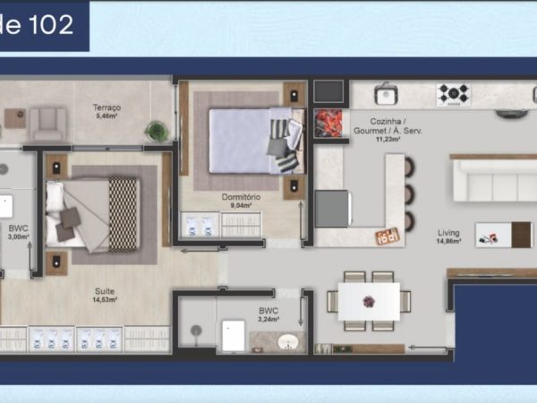 Residencial Caminhos do Mar Andar Alto